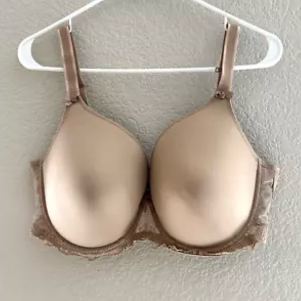 Fit Fully Yours Womens Bra 38H Tan Padded Underwire 3 Hooks Back
